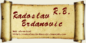 Radoslav Brdanović vizit kartica
